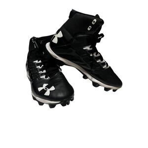 Under Armour Under  Renegade Mens  Black/White High Top Football Cleats Size 8